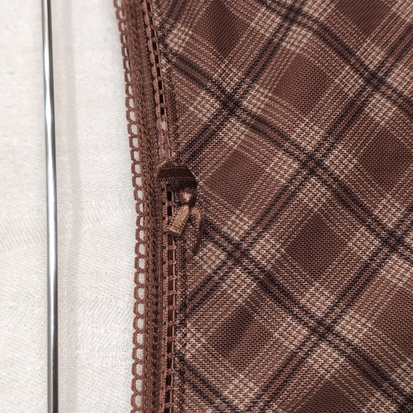 Divided by H&M Brown Plaid Mini Skirt Pull-On Size Small - Picture 2 of 5